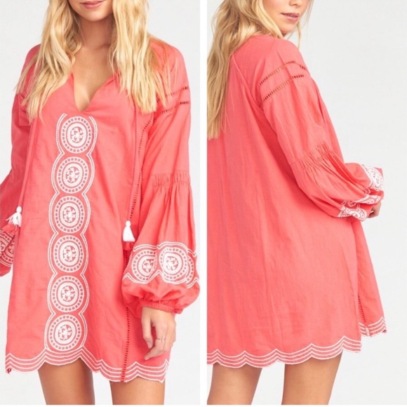 Show Me Your MuMu Tops - Show Me Your Mumu Claudine Tunic Coral Sunburst